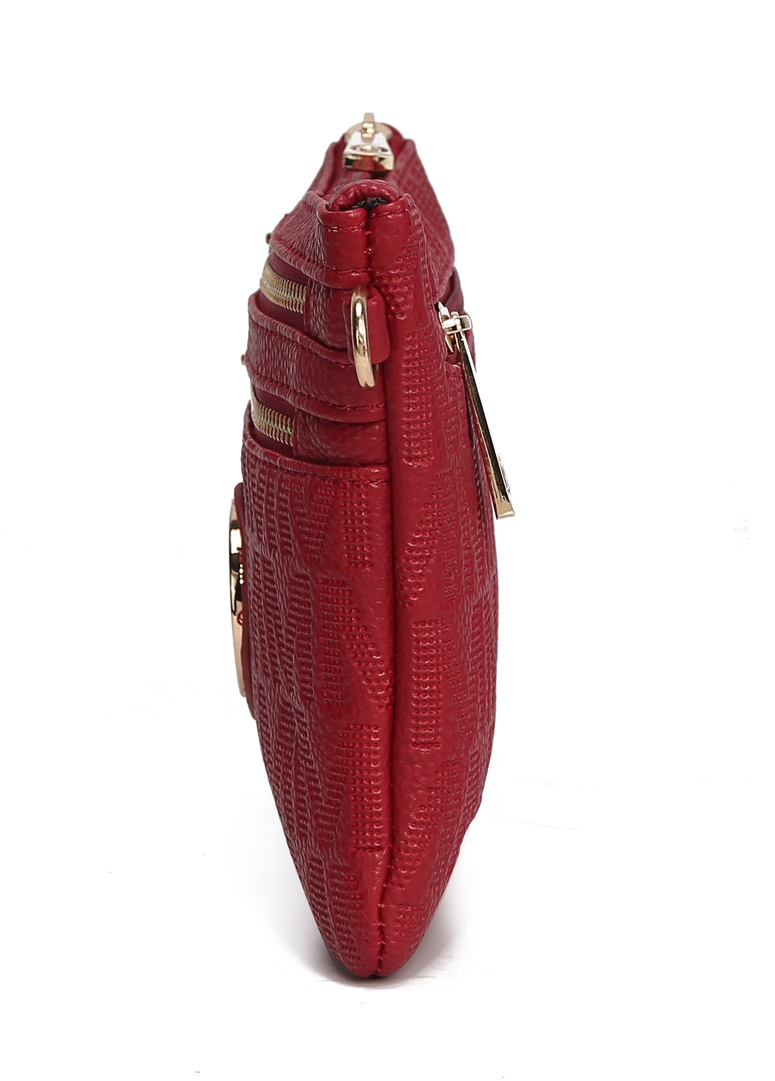 MKF Collection Roonie Signature Women's Crossbody Bag, Vegan Leather Wristlet Purses and Handbag by Mia K - Gray