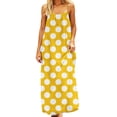 thumbnail image 3 of DHFJKG Womens Backless Maxi Dresses Casual Polka Dot Spaghetti Straps Loose Fit Scoop Neck Beach Sundress Trendy Dresses, 3 of 6