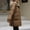 Coffee, variant on Women's Winter Coat Long Thickened and Padded Lined Parka Hooded Long Winter Warm with Pockets Parka Warm Neck Coat with Faux Fur Detachable Hood Sales Promotion,2X-3XL,Navy