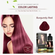 Herbishh Color Shampoo for Gray Hair Coverage (Burgundy) –Hair Dye 3-in-1 Shampoo- Colors in Minutes – Lasts Up To 2-3 Weeks – 500 mL – Ideal for Men & Women