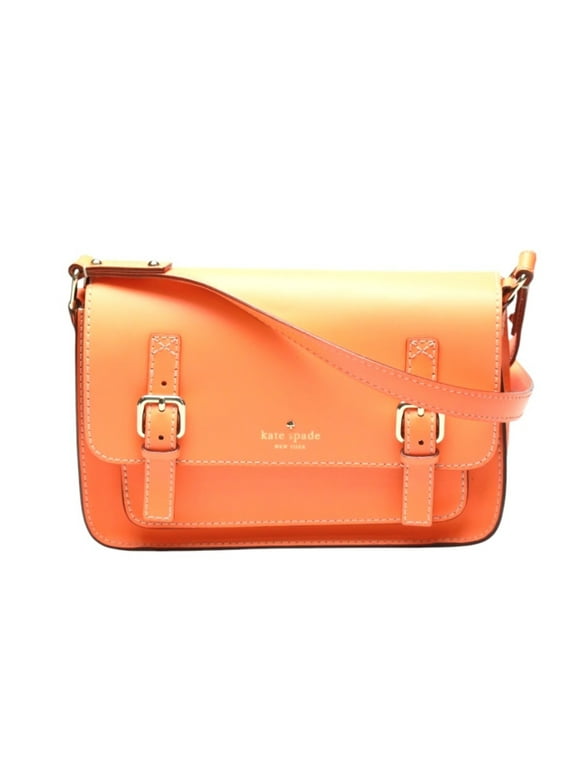 Pre-Owned Kate Spade Shoulder Bag Flap Pochette Leather Orange (Good)