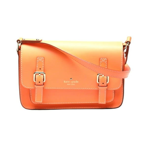 Pre-Owned Kate Spade Shoulder Bag Flap Pochette Leather Orange (Good)