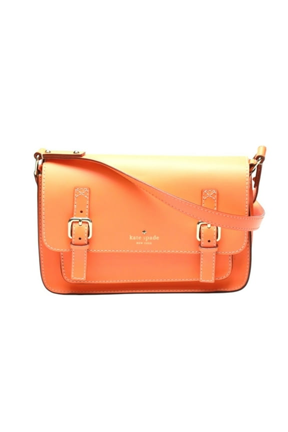 Pre-Owned Kate Spade Shoulder Bag Flap Pochette Leather Orange (Good)