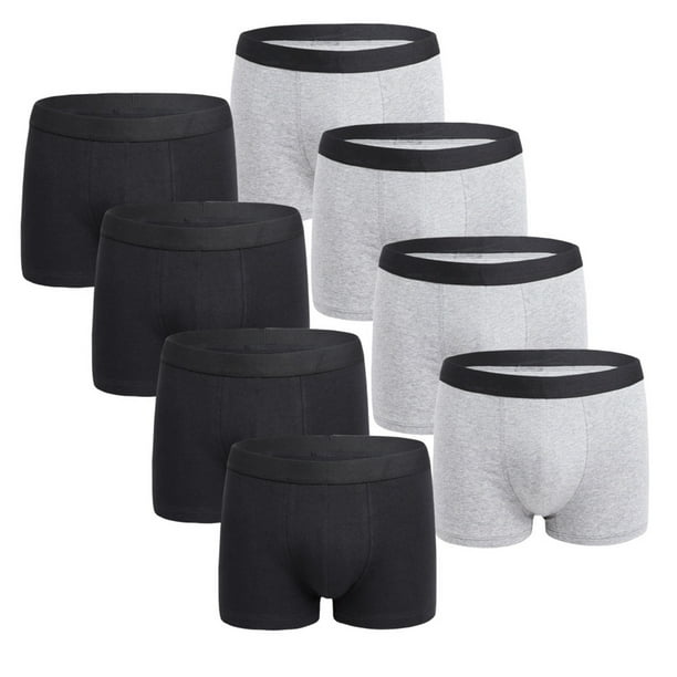 DENGDENG Mens Underwear Boxer Briefs 8 Pack Breathable Shorts Solid Low Rise Multipack Mens