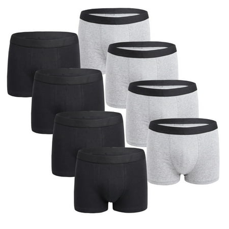 

QWERTYU 8 Pcs Mens Soft Stretch Male Breathable Trunks Comfort Pouch Underwear Briefs XL Multicolor
