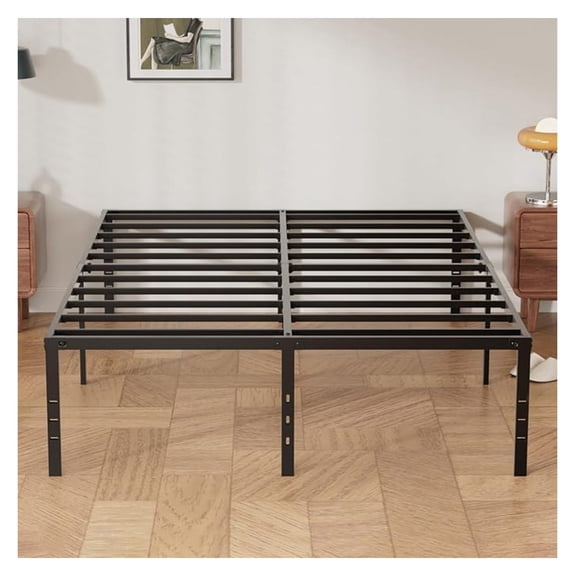 Queen Bed Frames, 14 Inch Heavy Duty Metal Platform with Storage, Easy Assembly, Noise Free, Non Slip Black Bed Frame Queen Size