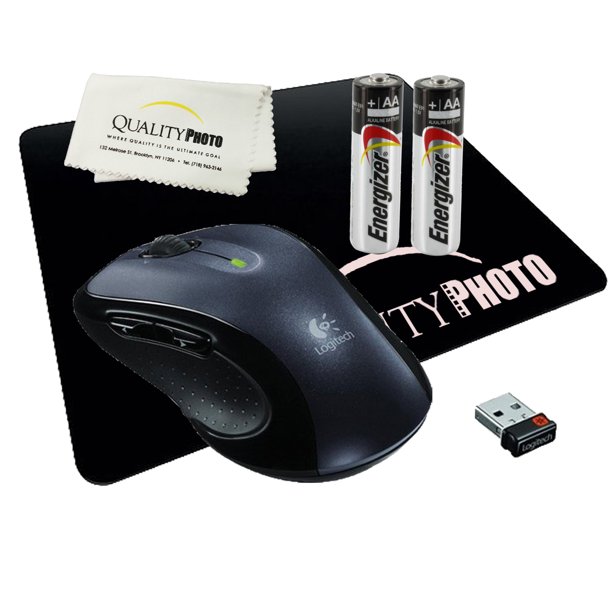 Logitech M510 Wireless Trackball Mouse with a Quality Photo Mouse Pad