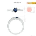 thumbnail image 5 of ANGARA Natural Bar-Set Solitaire Round Sapphire Bypass Ring in 14K White Gold for Women (Size-5mm) | September Birthstone, Birthday, Anniversary, Jewelry Gift for Women | Natural Blue Sapphire Ring, 5 of 10