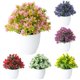 thumbnail image 3 of Flores artificiales Washranp con maceta, bonsái floral de plástico sintético resistente a los rayos UV para decoración del hogar, 3 of 3