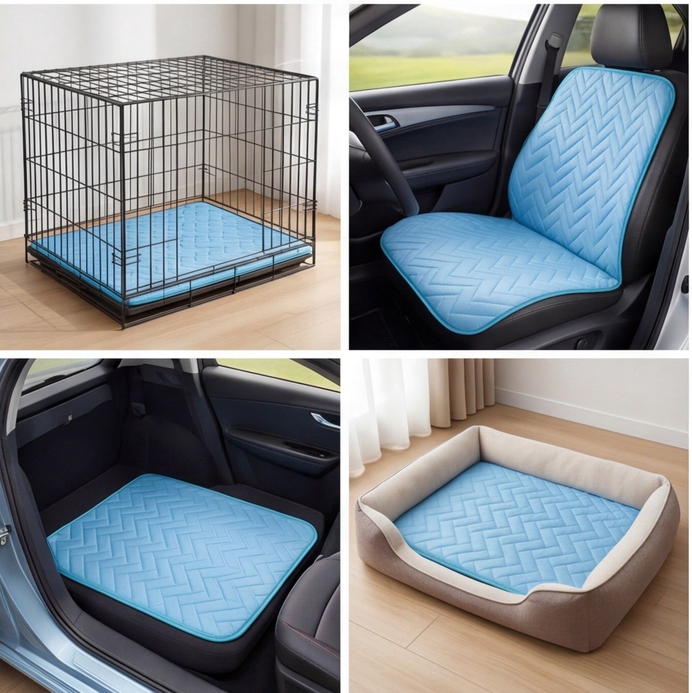 Dog Cooling Mat, Self Cooling Pet Pad Pressure Activated Gel, No Freezing Required Cooling Pad for Dogs and Cats, Portable Cooling Mat for Indoor, Outdoor & Car Use
