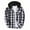 Gray, variant on RongHuan Men's Big and Tall Flannel Hoodie Casual Button Down Plaid Shirts Fall Winter Hooded Jacket Outdoor Long Sleeve Overshirt
