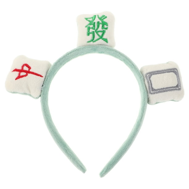 Diadema divertida para mujer, accesorio novedoso para el cabello para fiestas, diadema con diseño de Mahjong, diadema con elementos novedosos, accesorio para el cabello de fiesta