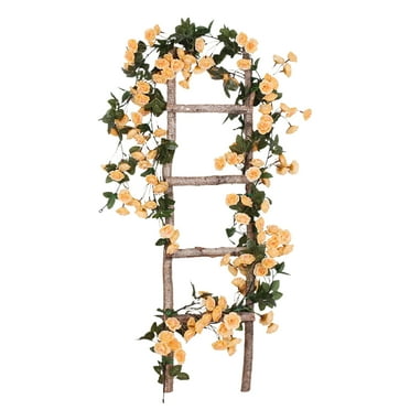Efavormart 7FT | 20 LED Blush/Rose Gold Artificial Rose Flower Garland ...