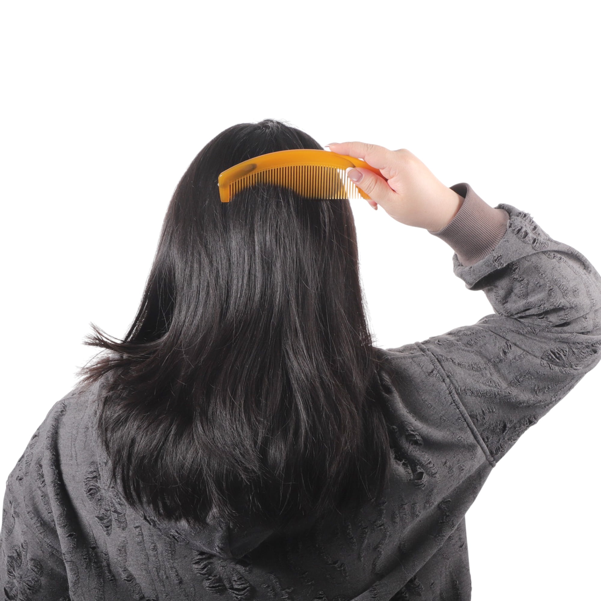 Unique Bargains 1 Pc Women Portable Tendon Comb for Curly Hair in Vibrant Orange Color