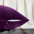 thumbnail image 4 of Decorative Throw Pillow Covers 16 x 16, Purple Soft Pillow Covers Velvet,Set of 4 Decor Square Cushion Covers, 4 of 7