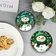 thumbnail image 5 of Christmas Coasters Set, Absorbent Heat Insulating Placemats for Festive Table Decor, Cute Snowman Pattern Party Gift(Green-B), 5 of 6