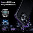 thumbnail image 3 of Magnetic Designed for iPhone 15 Pro Max & iPhone 14 Pro Max Case 6.7", [ Grade Drop Protection] [Compatible with MagSafe] Dual Layer Heavy Duty Protective Phone Case Cover-Black, 3 of 14