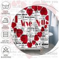 thumbnail image 5 of I Love You Shower Curtains with Hooks Red Hearts Black Abstract Love Creative Design Bathroom Curtain Decor with Hooks for Bathroom Valentine''s Day Bathroom Shower Curtain Set 84x72 Inches, 5 of 6