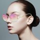 thumbnail image 4 of Gafas de Sol Trendy UV 400 Poligonales Sunnimix Talla única Dorado Violeta Rosa, 4 of 6