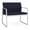 Open House Navy, variant on Gansett Reception Waiting Room Bariatric Chair / Silver Steel / Navy Blue