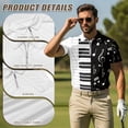 thumbnail image 5 of HUIACONG Couples Matching Golf Shirts His and Hers Clothing Sleeveless Athletic Tops for Women Quick Dry Mens Short Sleeve Collared Golf Shirt Lightweight Casual Sports Wear Music Notes Man XL, 5 of 6
