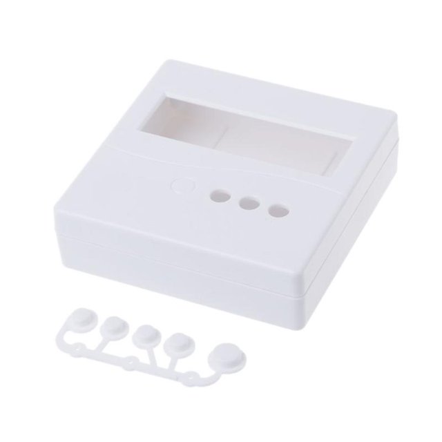 Caja de plástico para proyecto 86, caja para medidor Diy Lcd1602 con botón