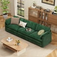 thumbnail image 5 of 3 Seater Modern Modular Sectional Sleeper Sofa, Noelse Comfy Cloud Couch with Double Layer Upholstered Seat Cushion, Deep Seat Couches with 2 Pillows for Living Room Bedroom and Apartment, Green, 5 of 11