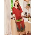 thumbnail image 4 of Ekouaer Long Nightgown, Womens V Neck Loungewear Oversized Sleepwear Loose Sleep Dress, 4 of 6