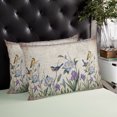 thumbnail image 3 of Waterproof Outdoor Throw Pillows with Inserts 12"x20" Set of 2,Spring Flowers Decorative Pillowcases for Couch,Vintage Floral Leaves Birds Pastoral Botanical Pillow Covers for Sofa Living Room, 3 of 8
