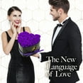 thumbnail image 3 of GLAMOUR BOUTIQUE 16-Piece Forever Flowers Heart Shape Box - Preserved Roses, Immortal Roses That Last A Year - Eternal Rose Preserved Flowers for Delivery Prime Mothers Day & Valentines Day - Purple, 3 of 8