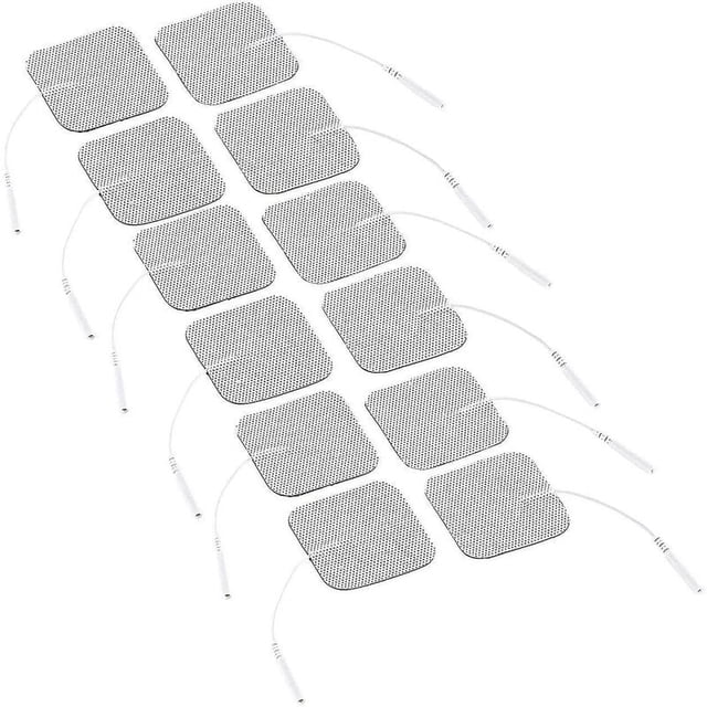 Electrodos Tens: juego de 3 electrodos para dispositivos de corriente de estimulación, 5 x 5 cm, cada juego de 4 (electrodos Tens)