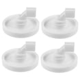 thumbnail image 4 of FUTUREORYY 4Pcs White Dishwasher Rack Lower Wheel Brackets Plastic Pulley Kits Easy Install Replacement, 4 of 8