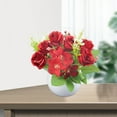 thumbnail image 4 of OEFNTAC Artificial Flower Arrangement 5.91x4.72x4.72in Polyester Dining Table Centerpiece Home Decor Silk Flowers, 4 of 6