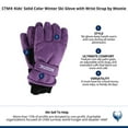 thumbnail image 5 of CTM Kids' Solid Color Winter Ski Glove with Wrist Strap by Wootie, 5 of 5