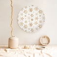 thumbnail image 5 of Disketp gold Snowflake print Ceramic Plate Dinner Plates Bone China Decorative Plates Art Ceramic Ornaments for Wall Hanging Decoration -8in, 5 of 6