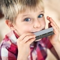 thumbnail image 4 of QUMIIRITY Black C Key Beginner Harmonica Metal Mouth Organ Compact Portable Musical Instrument, 4 of 8