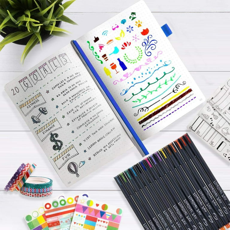 Dotted Journal Kit, Dot Grid Journal Hardcover Planner Notebook