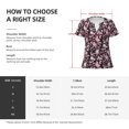 thumbnail image 4 of Goofa Daisies Flowers Pattern Womens Deep V Neck Low Cut Tops Casual Summer Short Sleeve Ribbed Knit T-Shirts-Small, 4 of 5