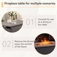 thumbnail image 6 of Opohoro 5 Pieces Outdoor Conversation Set with 41" Rectangular Fire Pit Table, Brown Rattan Furniture Set with Swivel Rocker Chairs, Beige for Patio Backyard Deck, 6 of 15