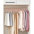 thumbnail image 4 of SONGMICS 30 Pack Skirt Pants Hangers 17 Inch Long Velvet Clips Hangers with Adjustable Clips Non-Slip for Skirts Coats Dresses Pink, 4 of 7