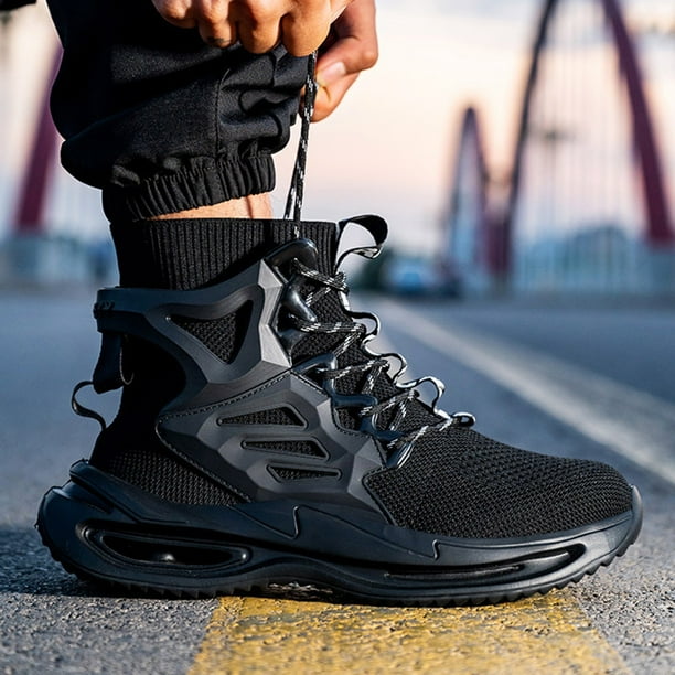 Zapatos de deporte con punta de acero para hombre, suelas de zapatos EVA, zapatos de trabajo ligeros, transpirables, antideslizantes DQrwqpou Tenis De Mujer Tenis De Hombre