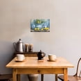 thumbnail image 4 of ZHONGYUTONG Lemon Wall Art Kitchen Canvas Wall Decor Yellow Fruit and Blue Pottery Pictures Vintage Citrus Painting for Home Decor Framed (12.00" x 18.00"), 4 of 5