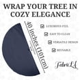 thumbnail image 3 of FabricLA Dark Navy Blue Faux Fur Tree Skirt Cut - 40-Inches with Rounded Edges (No Backing) for Christmas, 3 of 8