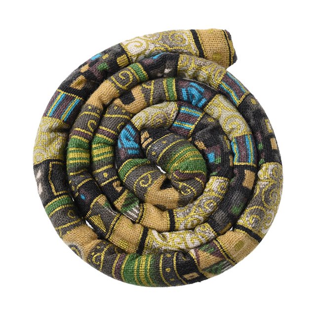 CSChome Corde à Cheveux en Spirale Style Ethnique Rétro Imprimé Dreadlocks Attache Cheveux Fil de Fer Flexible Fait Main Support de Queue de Cheval Accessoires pour Cheveux