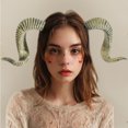 thumbnail image 5 of Halloween Curved Horn Headband DIY Detachable Costume Prop Party Performance Cosplay Dress Up Accessories Festival Decoration Use Set Item, 5 of 6