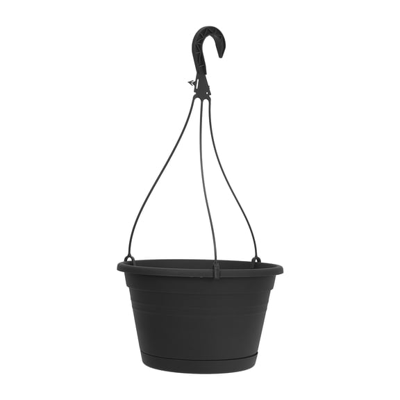 Masteelf 1Pc Green Plants Hanging Pot Balcony Flower Pot Decor Chic Plants Pot Dark Grey