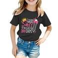 thumbnail image 1 of PMVFHDE T-Shirts d'Été Mode Décontractée pour Enfants Imprimé Col Rond Manches Courtes T-Shirt Noir, 12-13 Ans, 1 of 4