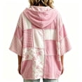 thumbnail image 4 of Women Oversized Tunic Drawstring Sweaters Fall Slouchy 3/4 Sleeve Soft and Comfort Casual Pullover, 4XL, 4 of 4