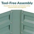 thumbnail image 4 of Sunnydaze Galvanized Rectangle Raised Garden Bed - 4' x 2' x 1' - Green, 4 of 8