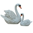 thumbnail image 2 of Clearance Desktop Ornament under $5,1Pair White Swan Garden Bird Statue Polyresin Full Color, 2 of 5
